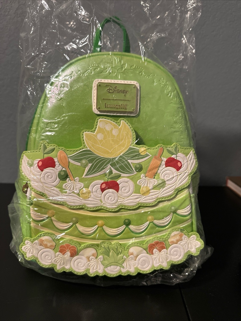 Loungefly Disney Princess Tiana Mini Backpack Bag Green Handbag Purse NWT
